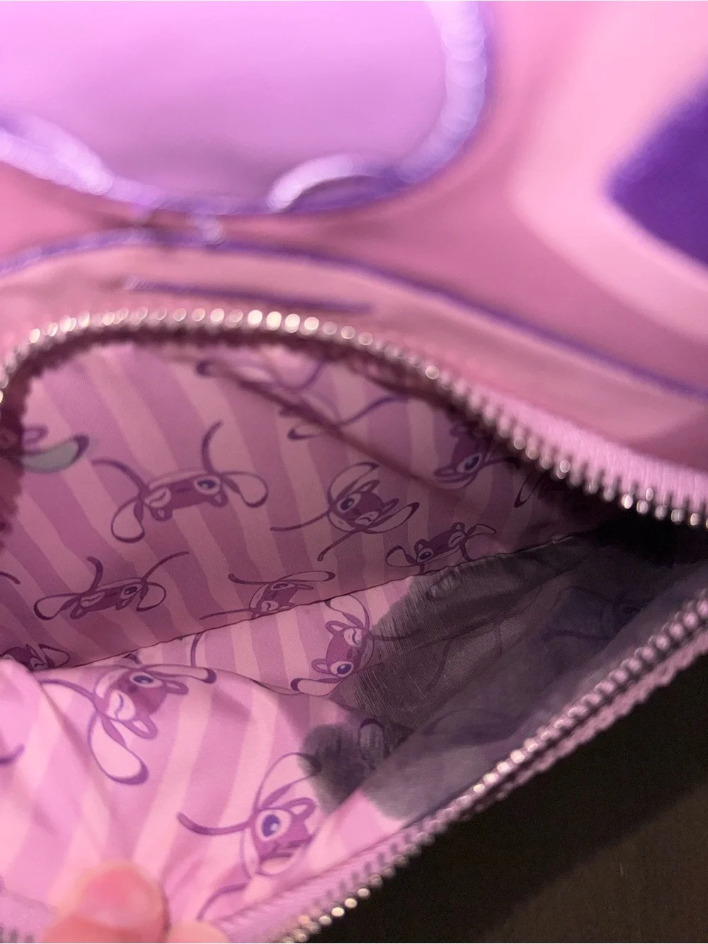 Loungefly Disney Purple Lilac Angel Stitch Corduroy Mini Backpack
